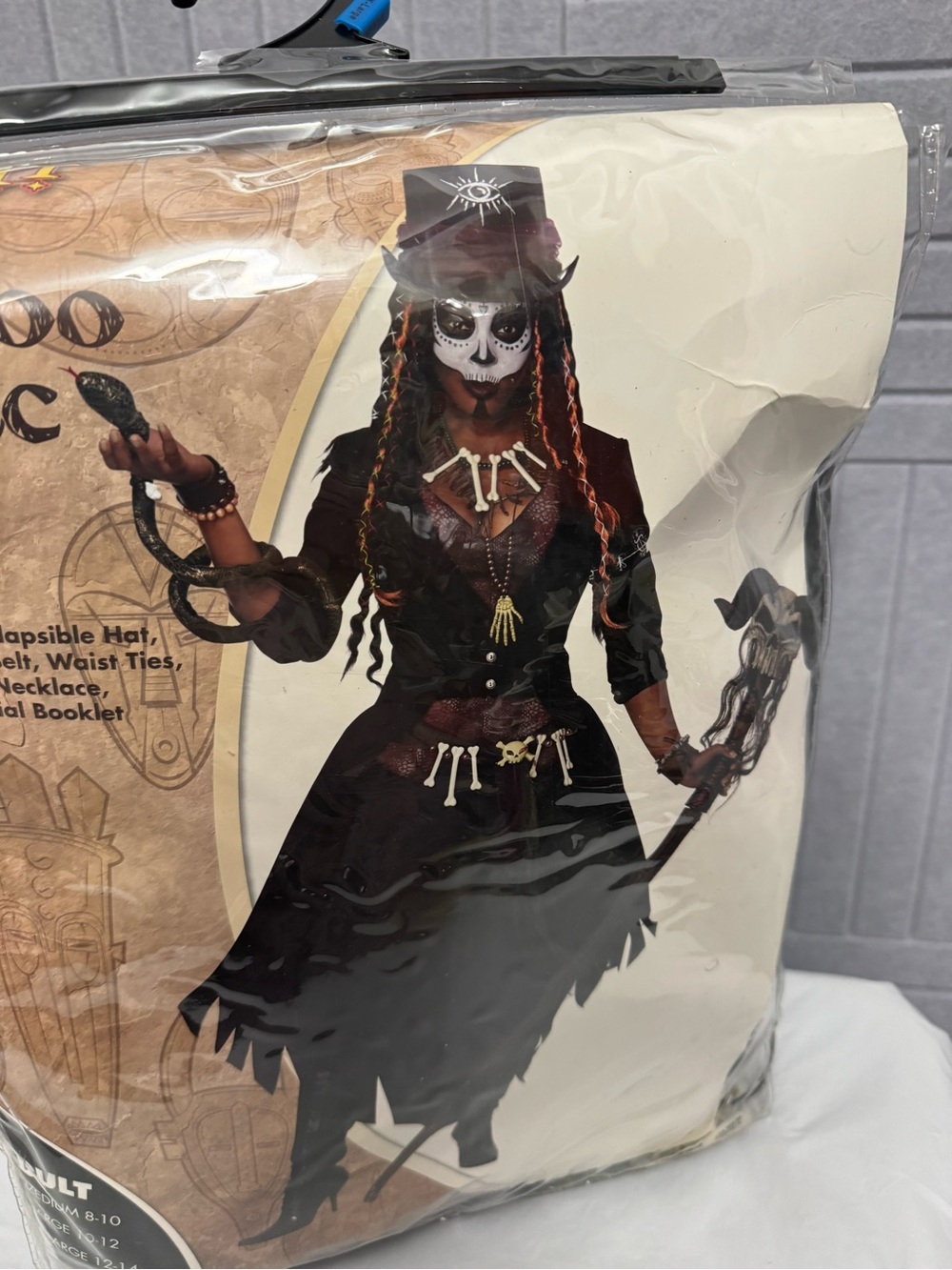 Adult Voodoo Halloween costume size XL and wig - Picture 2 of 11